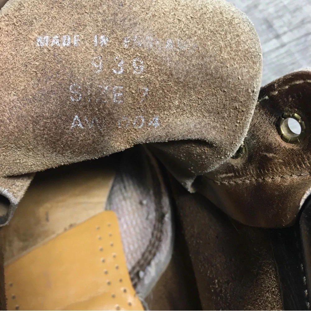 Vintage Dr. Martens 939 Ben Crazy Horse Brown Leather Combat Men’s Boots Size 8
